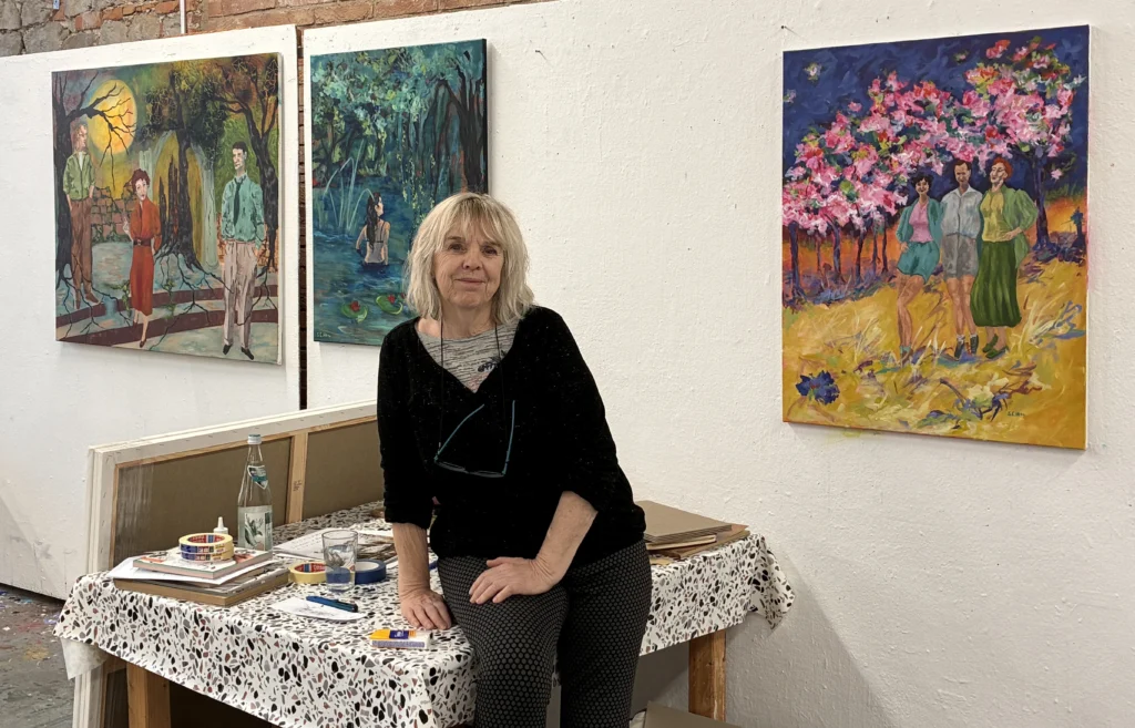 September 2026 beim Mal-Retreat mit meiner Künstlergruppe Schnittstelle Ziegelrot in der Kunstakademie Bad Reichenhall Foto Monica von Geyr