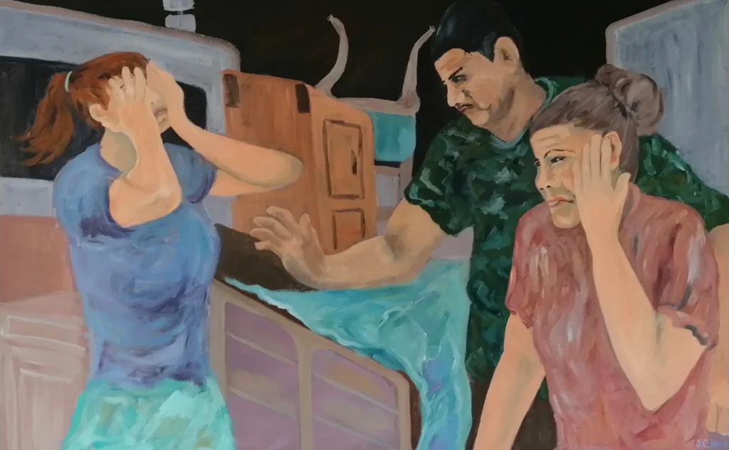 05 Sylvia Catharina Hess No podemos esperar _ Wir können nicht warten 2021 Zyklus Tajogaite Acryl auf LW 73 x 116 cm