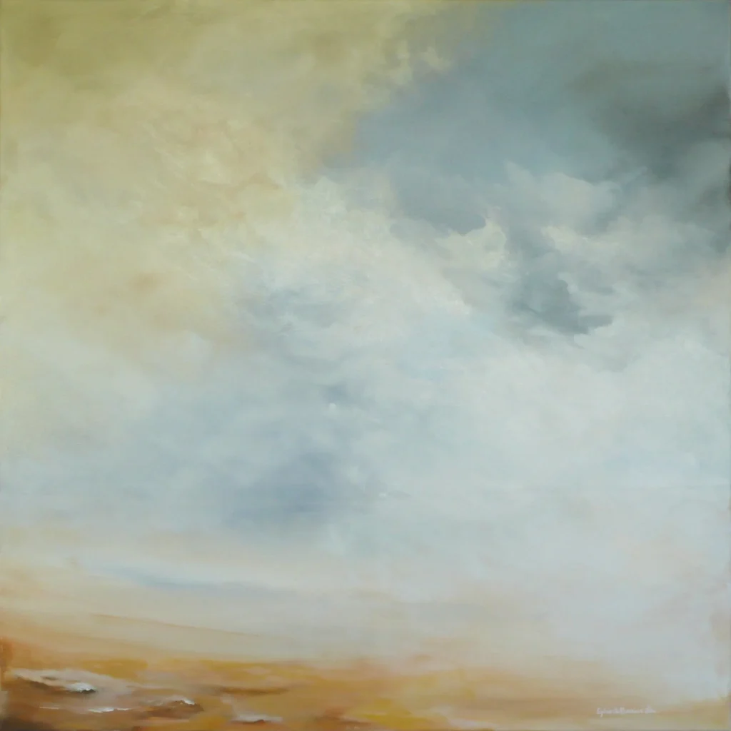 Wolken II, 2009 Öl auf Leinwand 100 x 100 cm